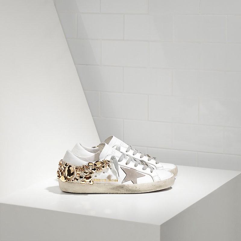 Golden Goose Super Star Sneakers In Leather With Suede Star Men